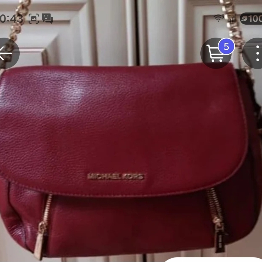 Michael Kors Red Bedford Legacy Bag
